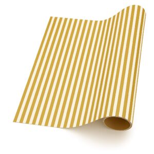 Thin Stripe – Gold & Pearl (5m x 50cm)