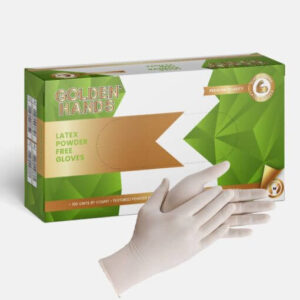 Powder Free Latex Examination Gloves (Golden Hands)