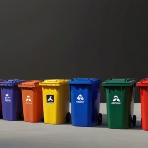 Waste 550 litre wheelie bin