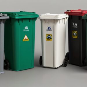 140 litre grey wheelie bin