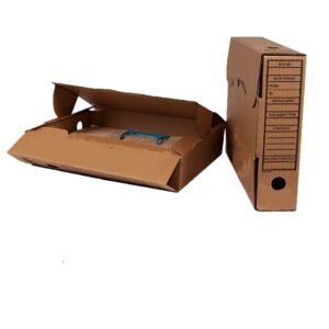 Lever Arch File Boxes with Clip – 25.4 x 33 x 6.9 cm – Pack of 50 – ARC001Z