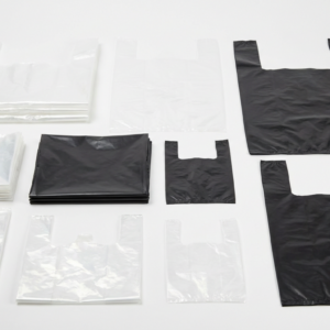 Carry bags. Plastic and paper.