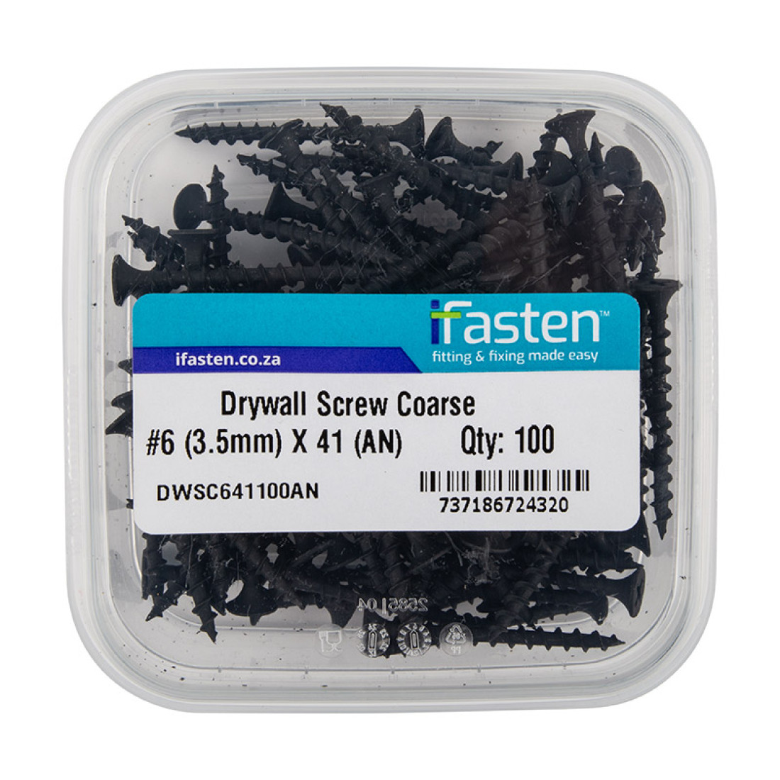 Ifasten Drywall Screw Coarse No6 3.5Mmx41Mm 100 Pt