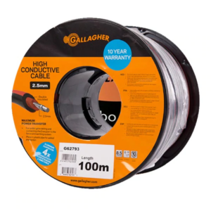 Gallagher High Conductive Red Cable Xl – 2.5 Mm X 100 M