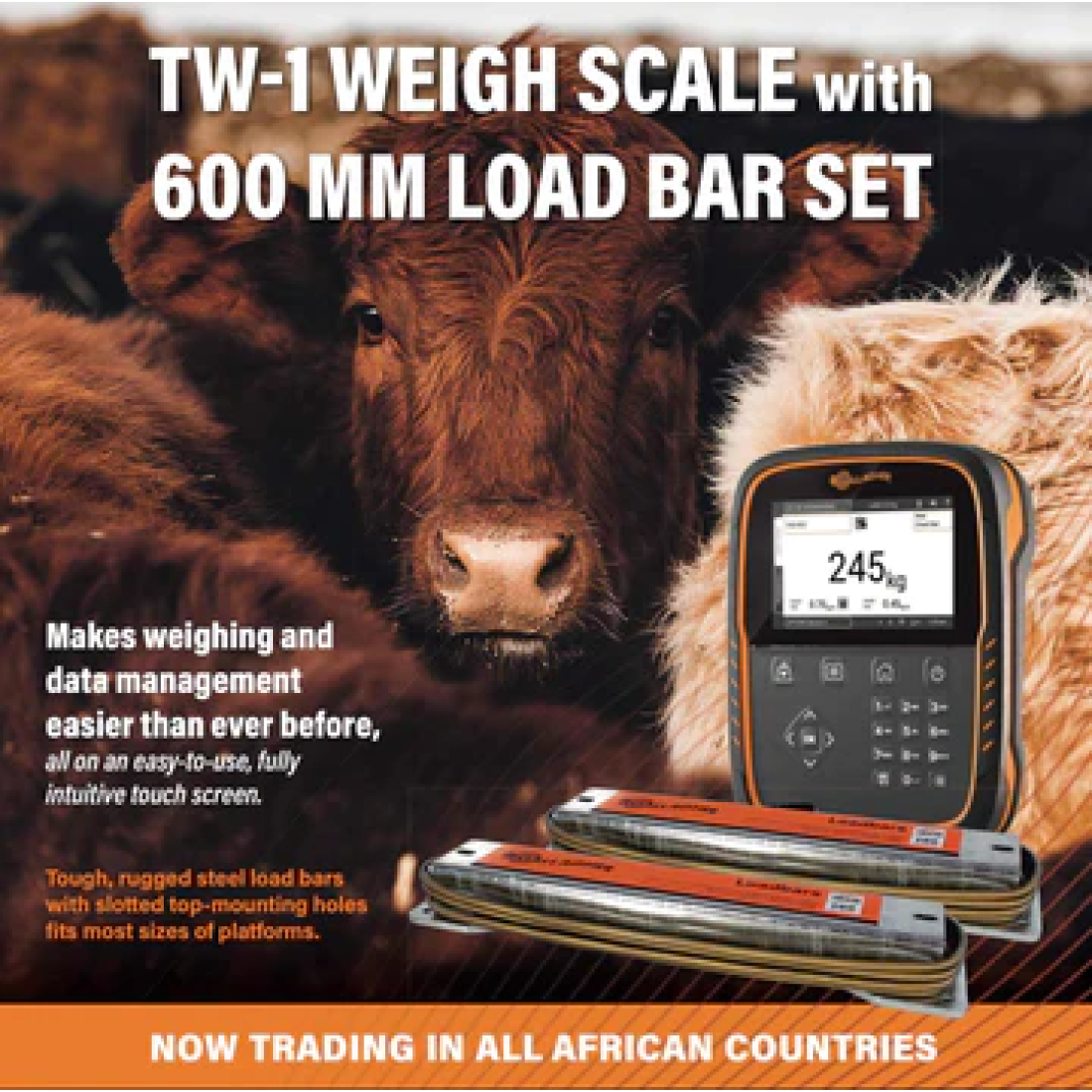 Livestock Weighing Bundle Kit (Tw1 And 600Mm Load Bar)