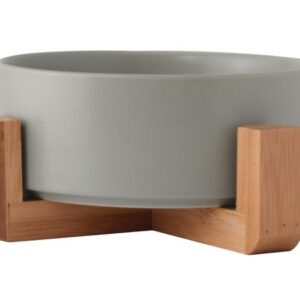 1 PC Ceramic Bowl & Bamboo Stand