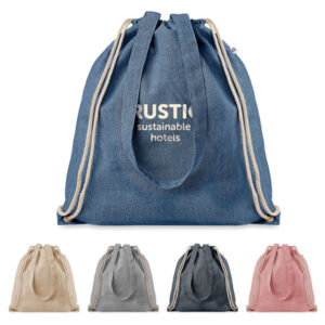 Natural coloured cotton exhibition/shopping bag with long handle