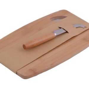 Bamboo Cheese Cutting Board and Knife