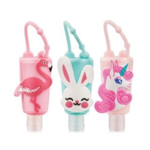 Silicone Hand Sanitizer Holder Including Bottle. Assorted Designs (Min 240 units)