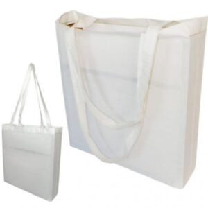 Natural Cotton Tote Bag with short handles – Size: 380mm x 420mm