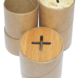 Wood Fibre Coin Bank Plus – Min Order: 250 units