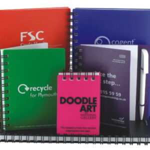 Recycled Polypropylene & Paper A5 Notepad – 1 Col: 1 Cover (pos)