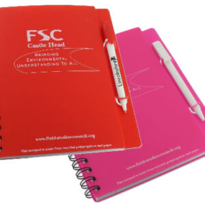 Recycled Polypropylene & Paper A6 Notepad & Pen Holder – 1 Col: