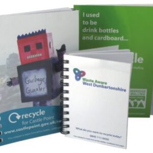 Recycled Drink Bottle & Paper A5 Notepad – Full Col: Cover only