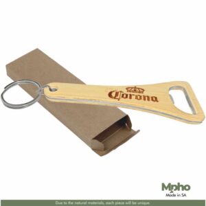 Eco Friendly Wooden Midori Bottle Opener Keyring In Gift Box – Min 100 Units