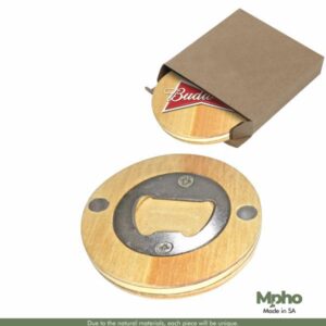Eco Friendly Wooden Round Round Bottle Opener In Gift Box – Min 100 Units