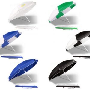 Zanzibar Beach Umbrella – Avail in: Black/White, White, Red, Black, Royal Blue, Emerald/White or Royal/White