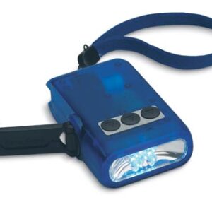 Dynamo LED flashlight with mobil phone charger.