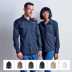 Ladies Long Sleeve Wildstone Bush Shirt – 100% Cotton With Pleated Pockets Tracker Shirt