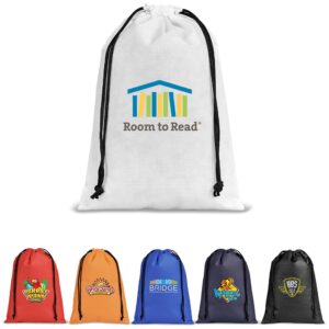Wave Design Drawstring Bag – Non-Woven