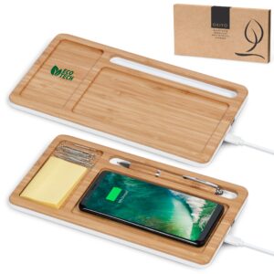 Okiyo Eco Friendly Desk Organiser With Wireless Charger