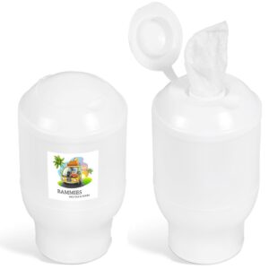 On-The-Go Travel Wetwipes – 60 Wipes In White Handy Container, Suitable For Car, Home Or On the Desk