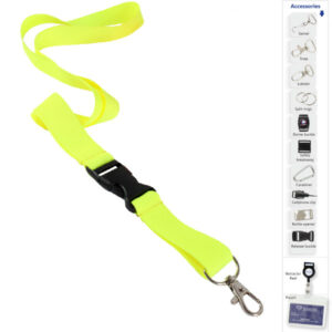 Fluorescent Lanyard. Available in yellow or orange