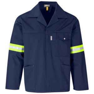 Site Premium Polycotton Workwear Jacket – Reflective Arms – Yellow Tape