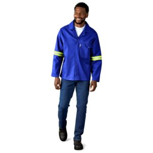 Artisan Premium 100% Cotton Workwear Jacket – Reflective Arms – Yellow Tape