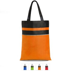 Shopper & Tote Bag With Reflective Stripe – Various Colours