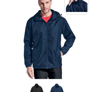 Unisex Scout Lightweight Jacket With Concealed Hood – Water and Wind Resistant