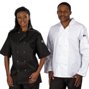 Zest Chef Jacket Long Sleeve – Avail in: Black, White