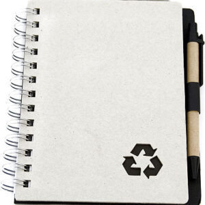 Recycle Pen & Notebook Available in: Black , Blue , Green