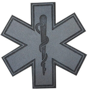 Large Iron on Reflective Star of Life