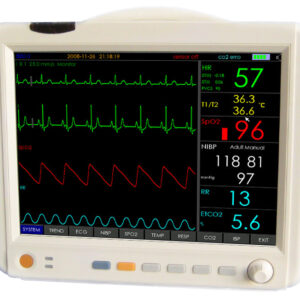 JR2000D Patient Monitor with NIBP/PR/SPO2/TEMP/RESP/ECG/ETC02 12″ Screen