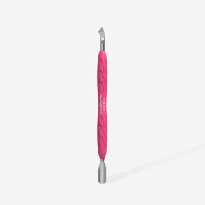 Staleks Manicure pusher Gummy with silicone handle UNIQ 10 TYPE 4.2 (rounded narrow pusher and bent blade)