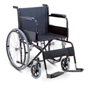 Wheelchair – Steel/Nylon with Fixed Arm/Foot Rests (Basic Model)