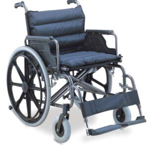Wheelchair – Steel/Nylon – Extra Wide with Detachable Arm/Foot Rest
