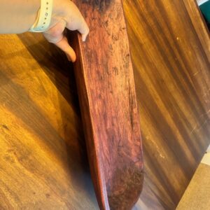 Large dark solid wooden bowl DEMO