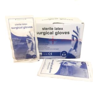 Sterile latex surgical gloves / 50 pairs/ size 6.5,7, 7.5, 8