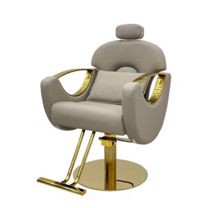 Supreme stylist & brow chair – Reclining| Beige & Gold