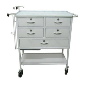 Mobile emergency trolley _ Epoxy powder coated throughout