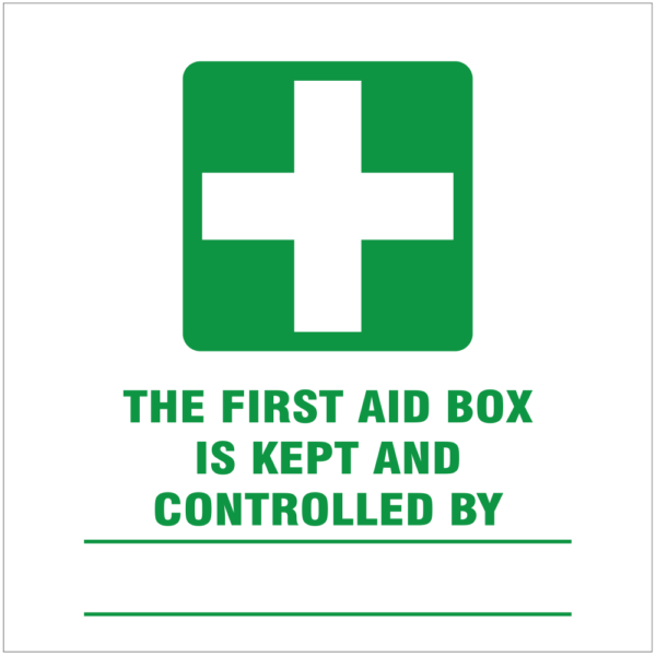Tag For First Aid Box First aid box is kept and controlled by safety sign – Syringe & Needles