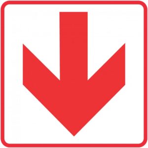 Red Arrow – Location of Fire Fighting equipment safety sign