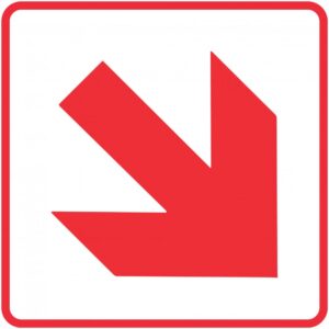 Red Arrow – Location of Fire Fighting equipment safety sign