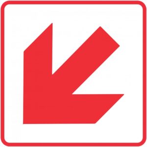 Red Arrow – Location of Fire Fighting equipment safety sign