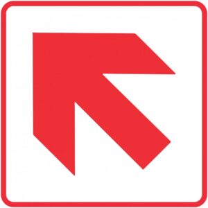 Red Arrow – Location of Fire Fighting equipment safety sign