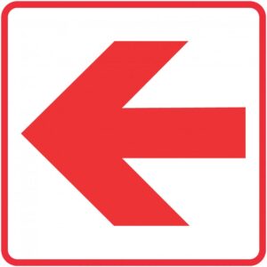 Red Arrow – Location of Fire Fighting equipment safety sign