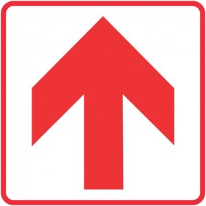 Red Arrow – Location of Fire Fighting equipment safety sign