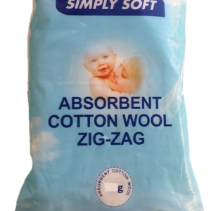 Simply Soft Organic Zig Zag Cotton Wool Roll – 50g